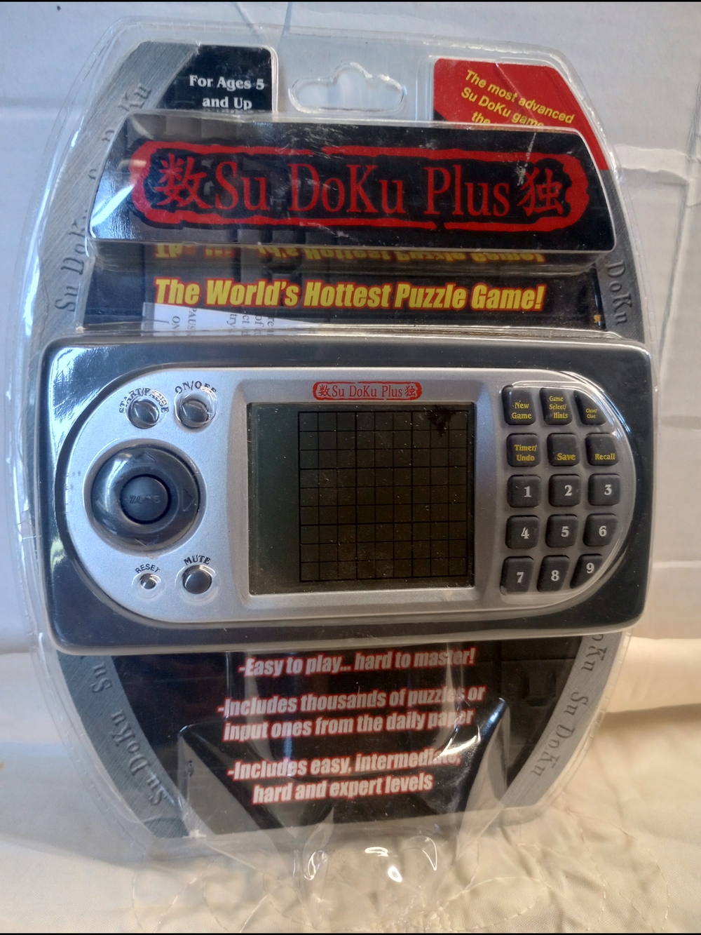 Sudoku Plus Portable Electronic Puzzle Game - Silver
